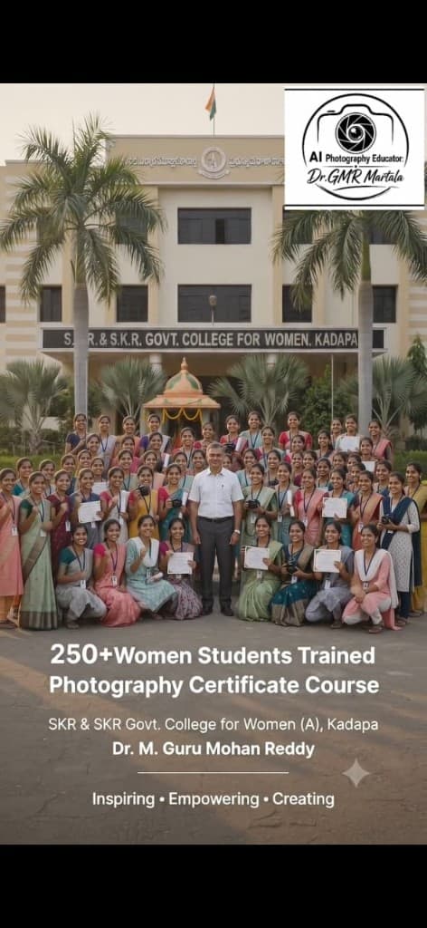 250+ women students trained in the Photography Certificate Course at SKR & SKR College, Kadapa